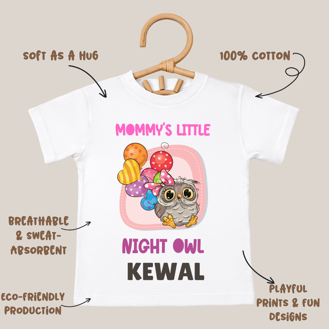 Mommy's Little Night Owl - Custom Kids Tee