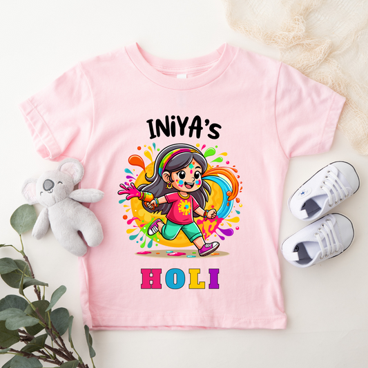 It's Holi Time - Customisable Kids Tshirt