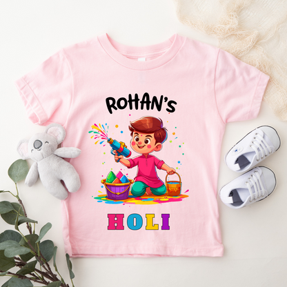 It's Holi Time - Customisable Kids Tshirt