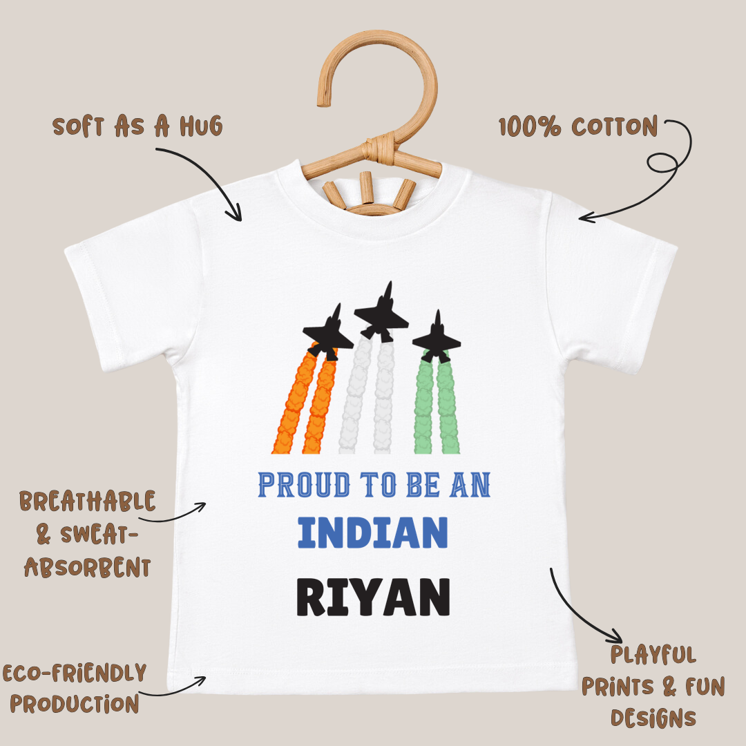 Proud To Be An Indian - Customisable Kids Tshirt