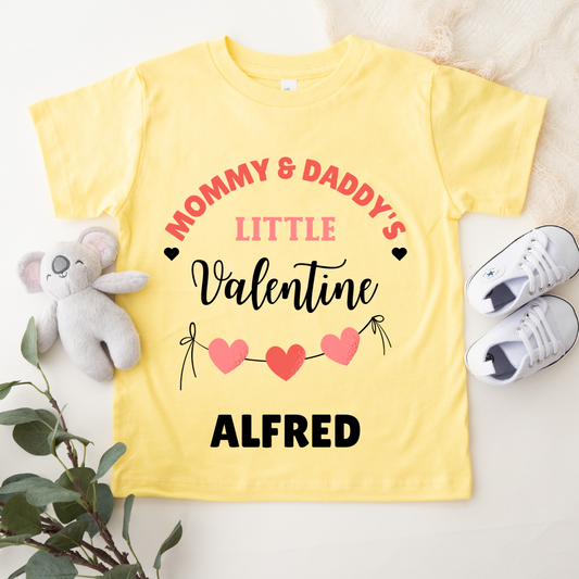 Mommy & Daddy's Little Valentine - Customisable Kids Tee