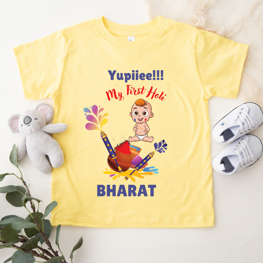 My First Holi - Customisable Kids Tshirt