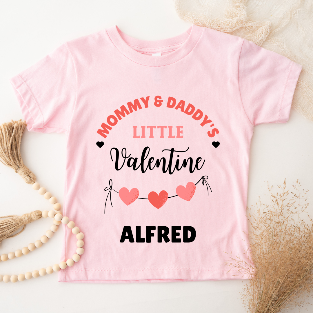 Mommy & Daddy's Little Valentine - Customisable Kids Tee