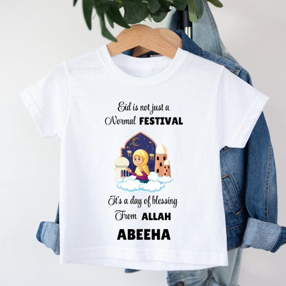 Eid Is A Blessing From Allah - Personalised Kids Tshirt