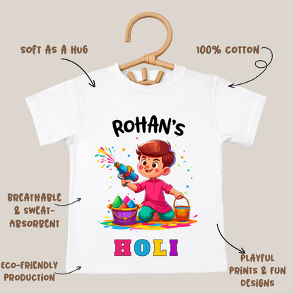 It's Holi Time - Customisable Kids Tshirt