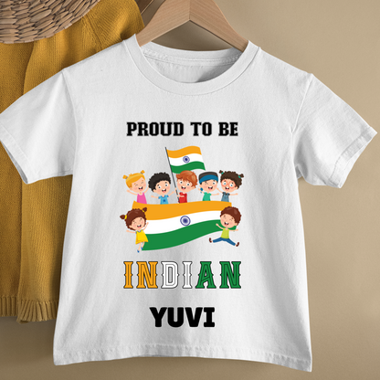 Proud To Be Indian - Customisable Kids Tshirt