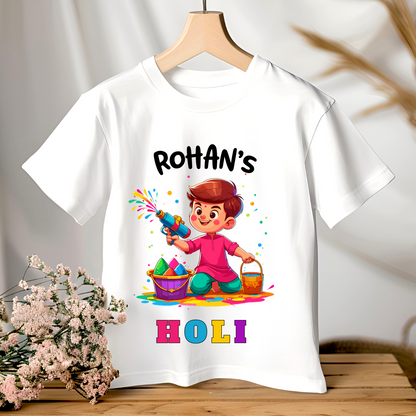 It's Holi Time - Customisable Kids Tshirt