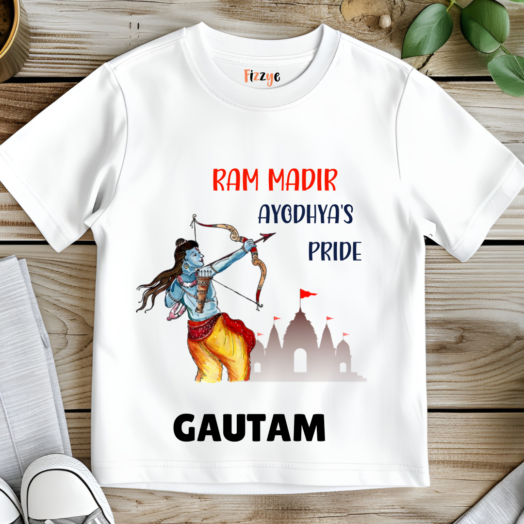 Ram Mandir Ayodhya's Pride - Personalised Kids Tshirt