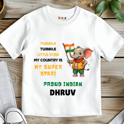 Twinkle Twinkle Little Star My Country Is My Superstar - Customisable Kids Tshirt