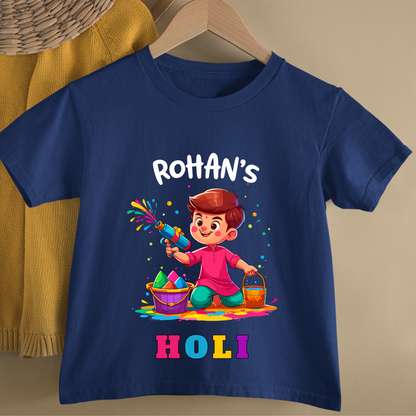 It's Holi Time - Customisable Kids Tshirt