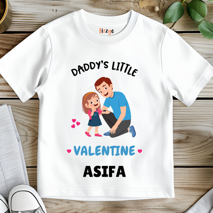 Daddy's Little Valentine - Customisable Kids Tshirt