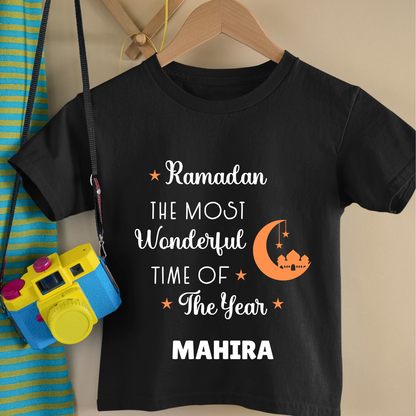 Ramazan The Most Wonderful Time - Personalised Kids Tshirt