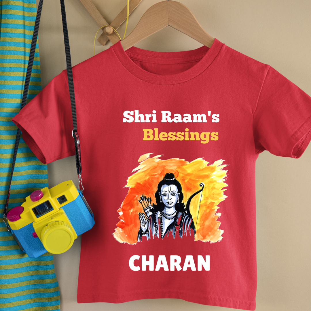 Shri Raam's Blessings - Personalised Kids Tshirt