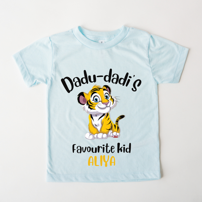 Dadu - Dadi's Favourite Kid - Cusomisable Kids Tee