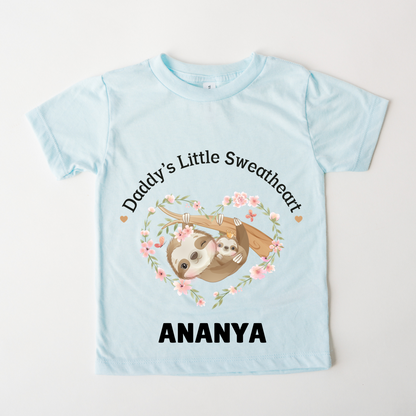 Daddy's Little Sweetheart - Customisable Kids Tshirt