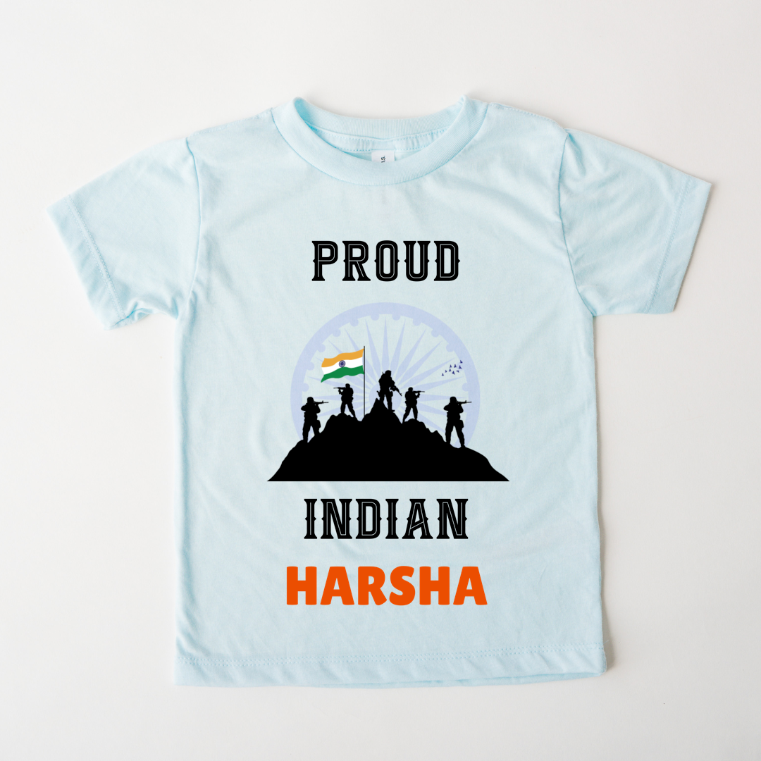 Proud Indian - Customisable Kids Tshirt