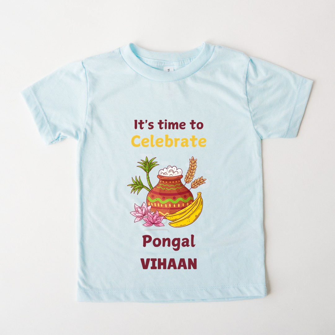 Time To Celebrate Pongal - Custom Kids Tee