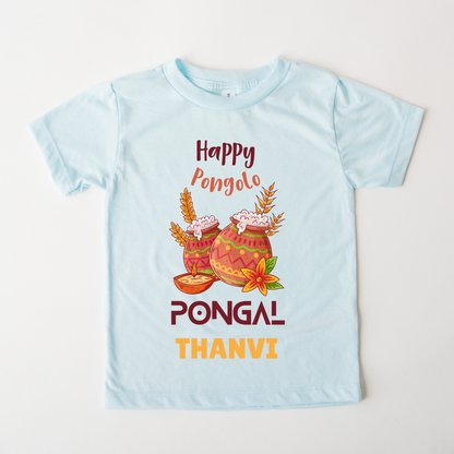 Happy Pongolo Pongal - Custom Kids Tee