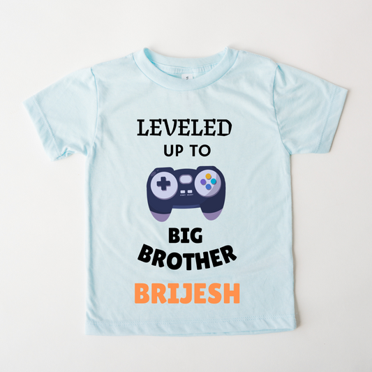 Levelled Upto Big Brother - Custom Kids Tee