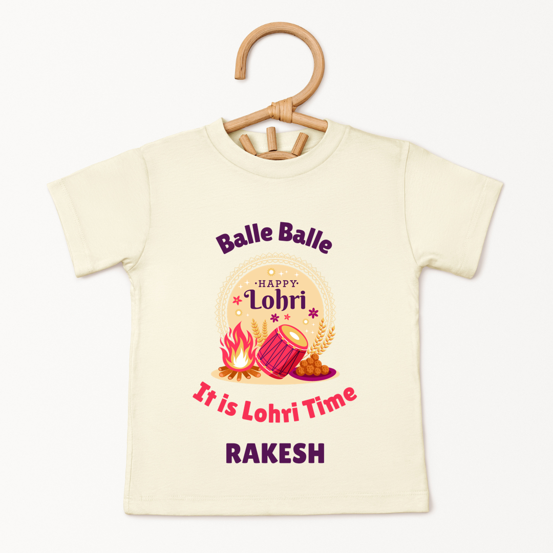 Balle Balle It's Lohri Time - Custom Kids Tee