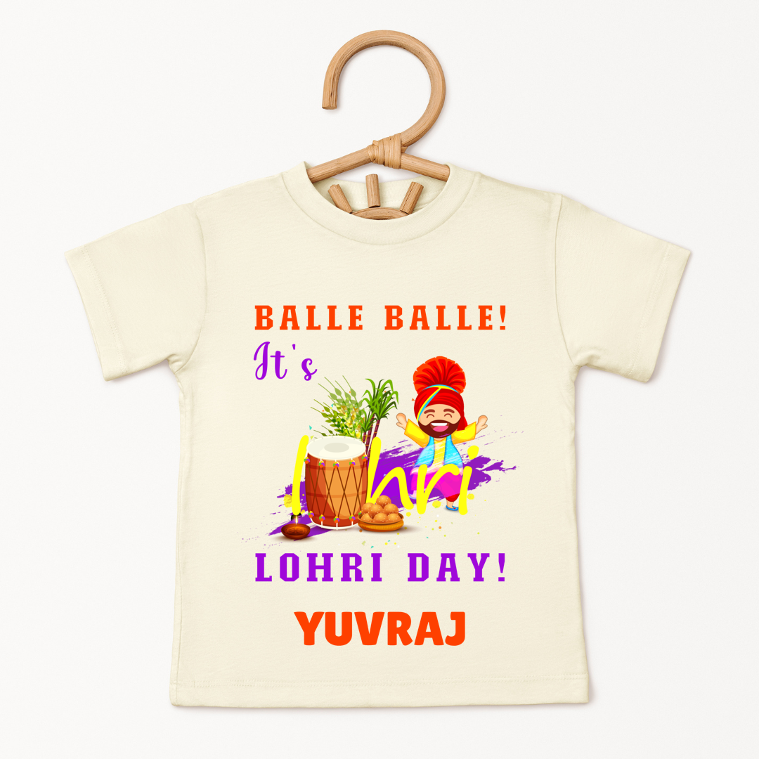 Balle Balle It's Lohri Day - Custom Kids Tee