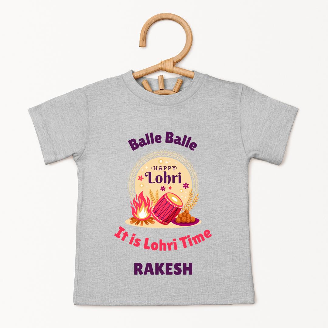 Balle Balle It's Lohri Time - Custom Kids Tee