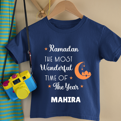 Ramazan The Most Wonderful Time - Personalised Kids Tshirt