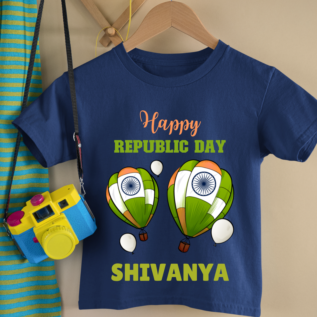 Happy Republic Day - Customisable Kids Tshirt