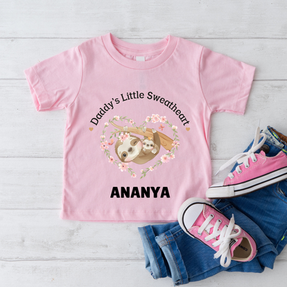 Daddy's Little Sweetheart - Customisable Kids Tshirt