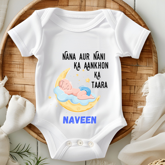 Nana Aur Nani Ka Ankhon Ka Taara - Customised Baby Romper