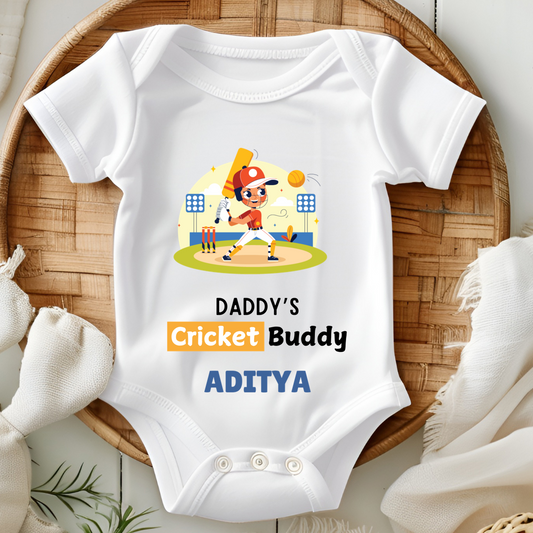 Daddy's Cricket Buddy - Custom Baby Romper