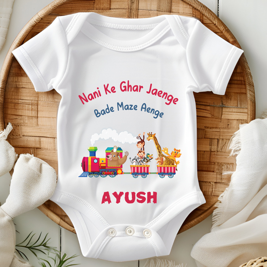 Nani Ke Ghar Bade Maze Aenge - Custom Baby Romper