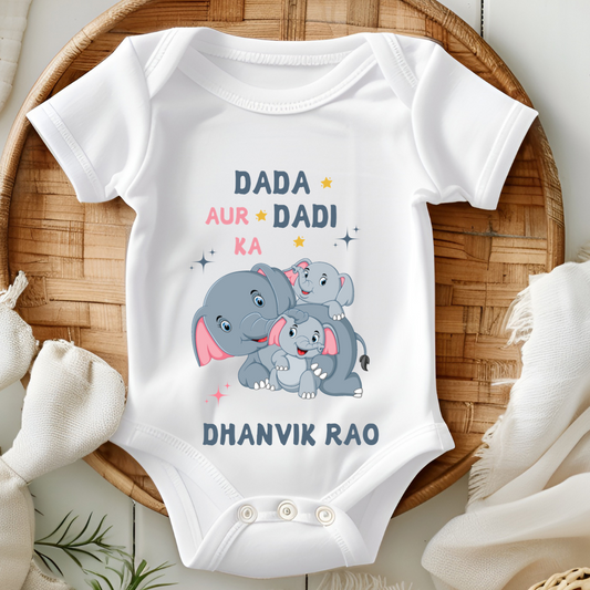 Dada Aur Dadi Ka Favourite - Customised Baby Romper