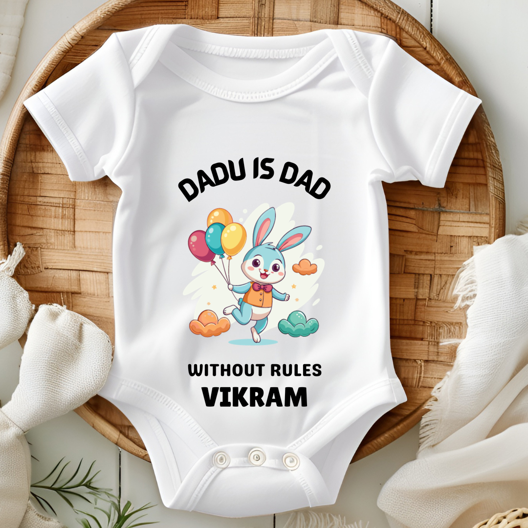 Dadu Is Dad Without Rules - Custom Baby Romper