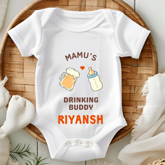 Mamu's Drinking Buddy - Custom Baby Romper