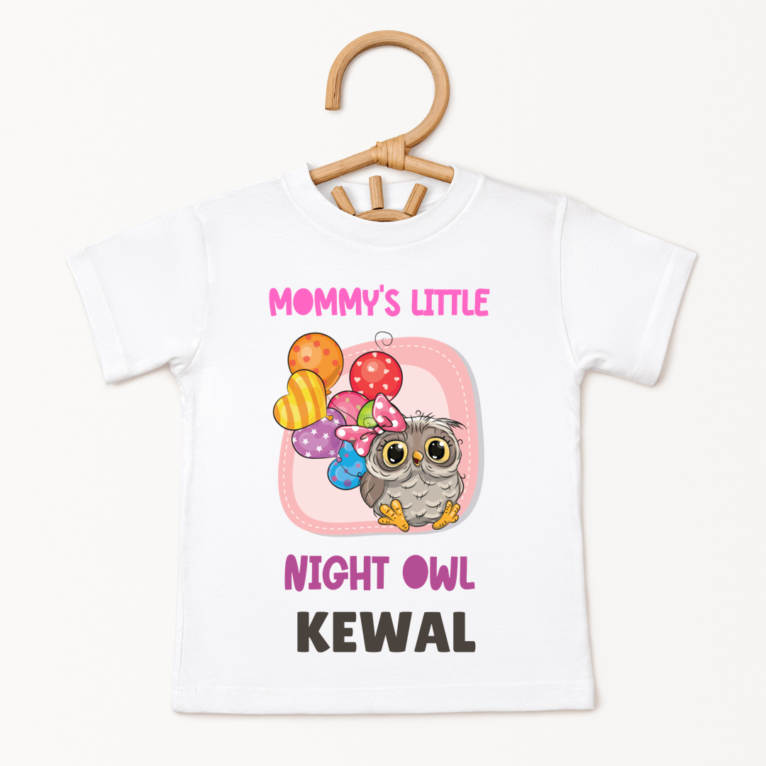 Mommy's Little Night Owl - Custom Kids Tee