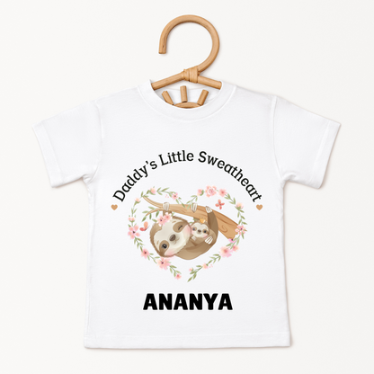 Daddy's Little Sweetheart - Customisable Kids Tshirt