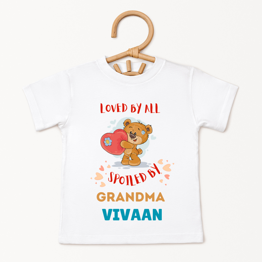 Loved By All Spoiled By Grandma - Custom Kids Tee