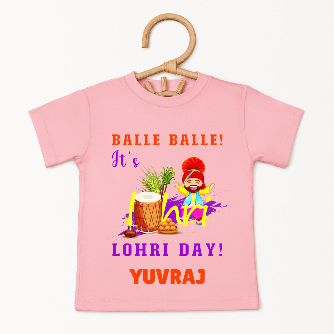 Balle Balle It's Lohri Day - Custom Kids Tee