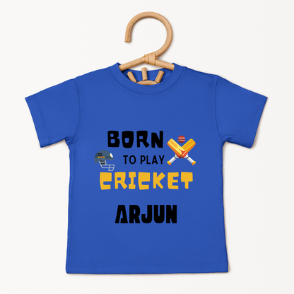 Born To Play Cricket - Custom Kids Tee