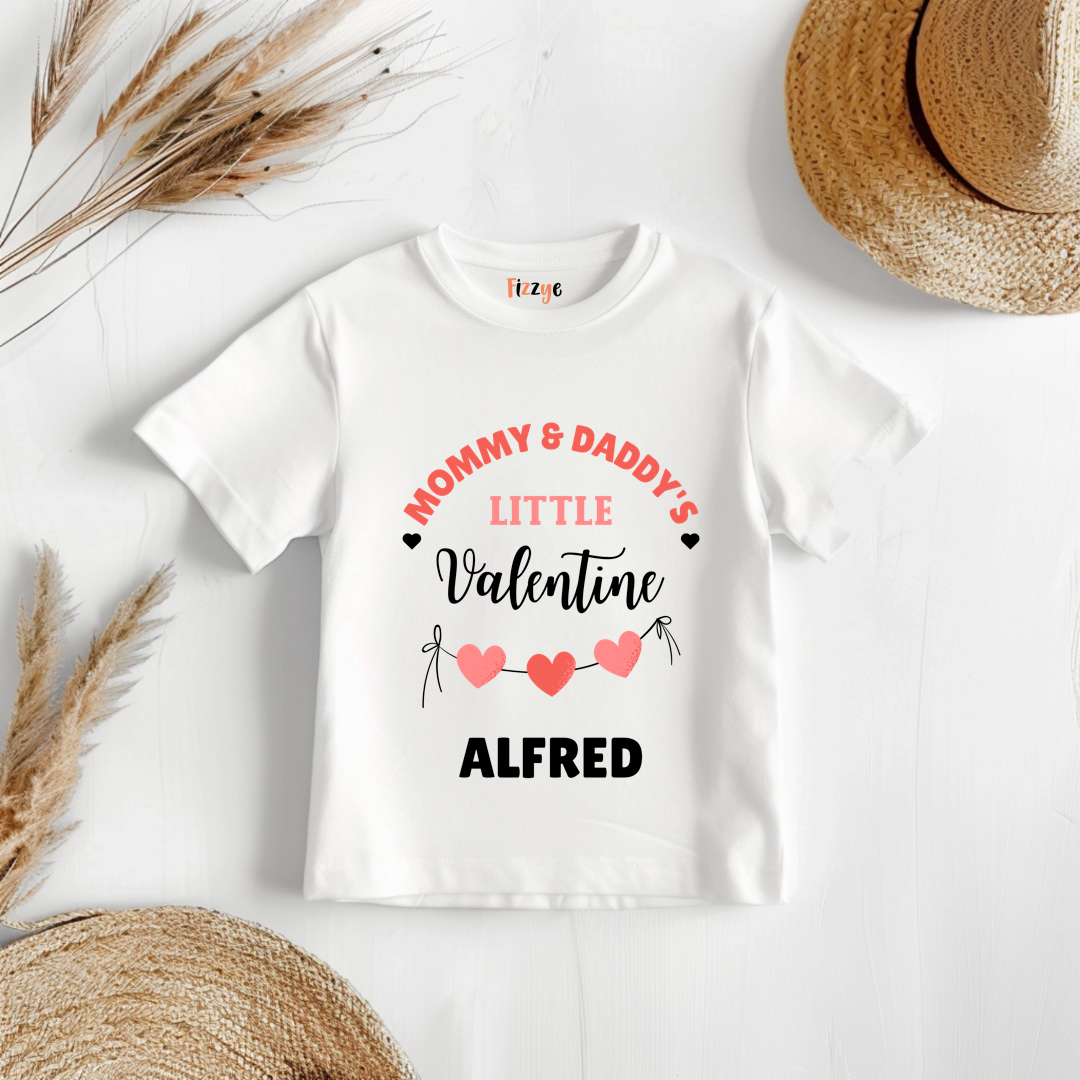 Mommy & Daddy's Little Valentine - Customisable Kids Tee