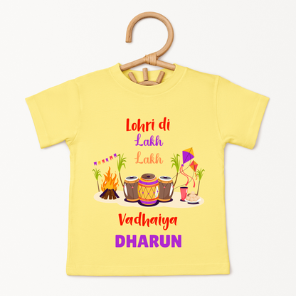 Lohri Di Lakh Lakh Vadhaiya - Custom Kids Tee