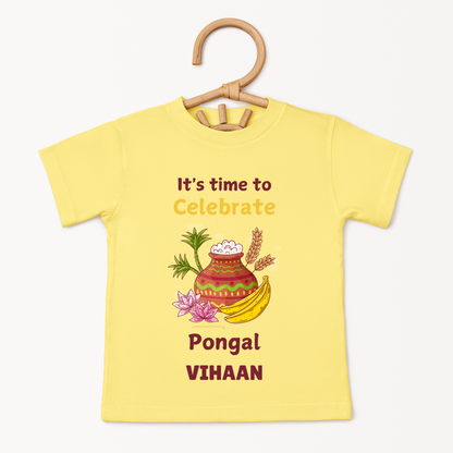 Time To Celebrate Pongal - Custom Kids Tee